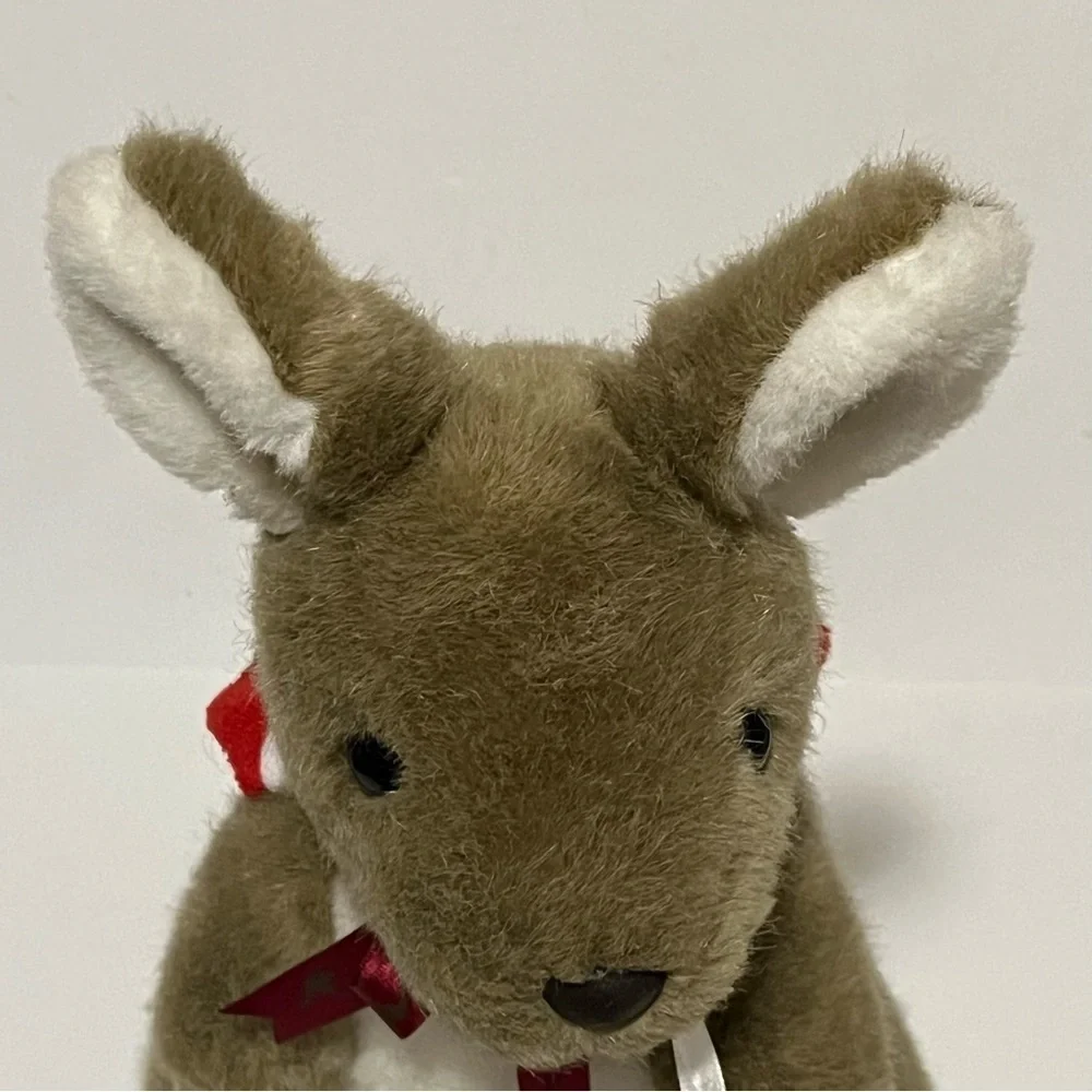 Uni Toys Uniring Australian Kangaroo and‎ Joey Plush Stuffed Holiday Cap 14.5” H